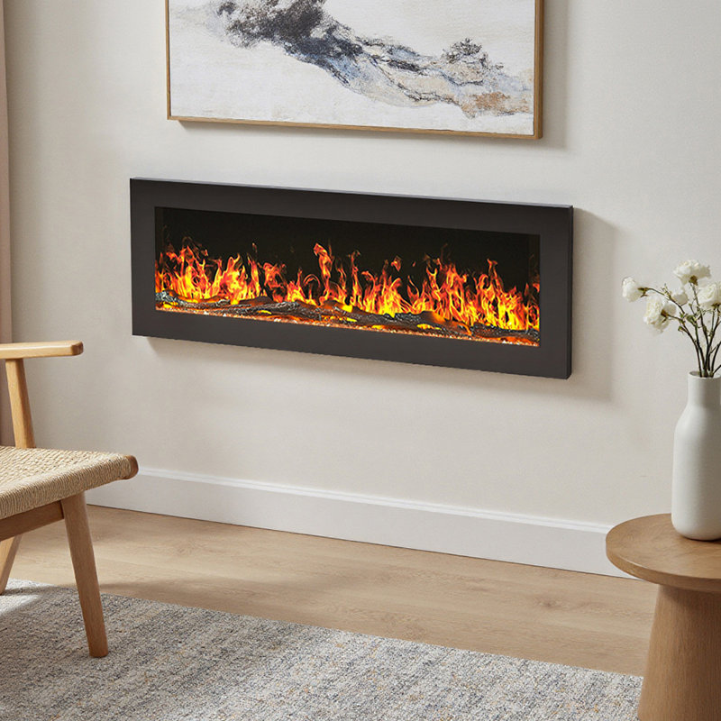 60inch Wall Mount Electric Fireplace, 37.7cm H x 101.6cm W x 19cm D