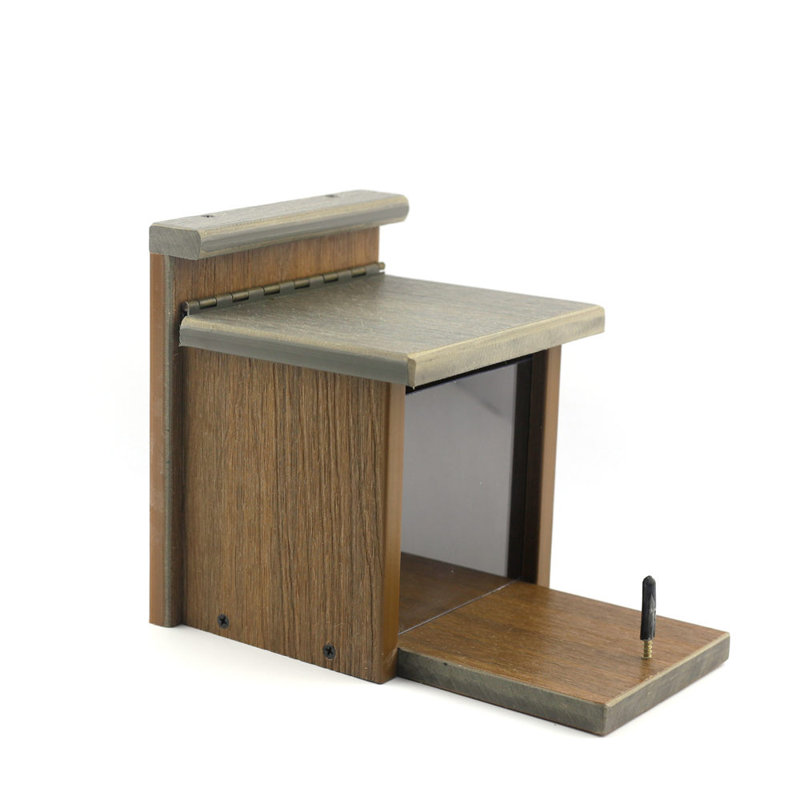 Wood Hanging Hopper Bird Feeder