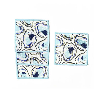 Oyster Print Cocktail Napkins Set Of 4