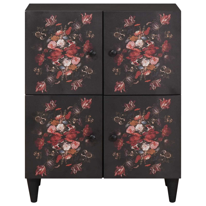 Solid Wood Rectangle Accent Cabinet