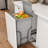 Balconera 43-QT Pull-Out Trash Can With Lid Single Bins Sliding Under Mount Kitchen Pullout Waste Container Trash Can