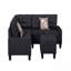 Canapé modulaire 6 pièces, noir