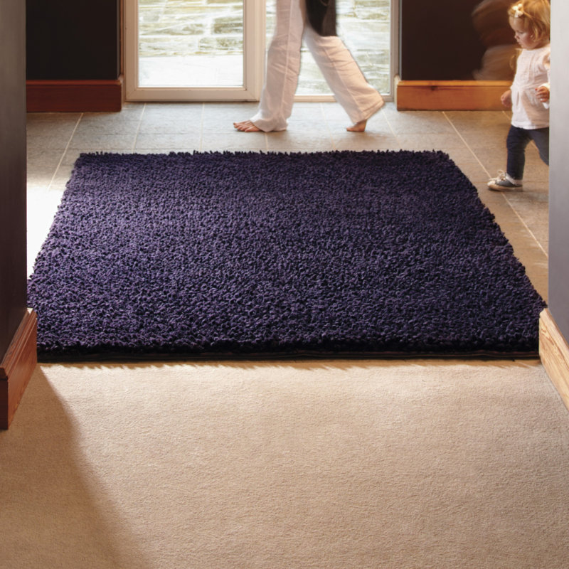 Hardin Hand Woven Wool Aubergine Rug, Rectangle 80 x 150cm
