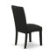 L'ensemble de table de cuisine 3 pièces comprend une table de salle à manger ronde avec Dropleaf et 2 chaises rembourrées en tissu de couleur noire, noir-1228721724-1228721727-1287740566
