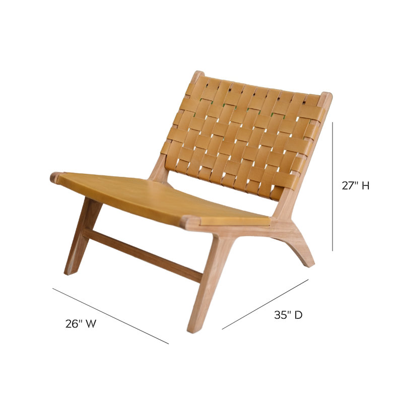 Chaise d'appoint en cuir pleine fleur Shaynie