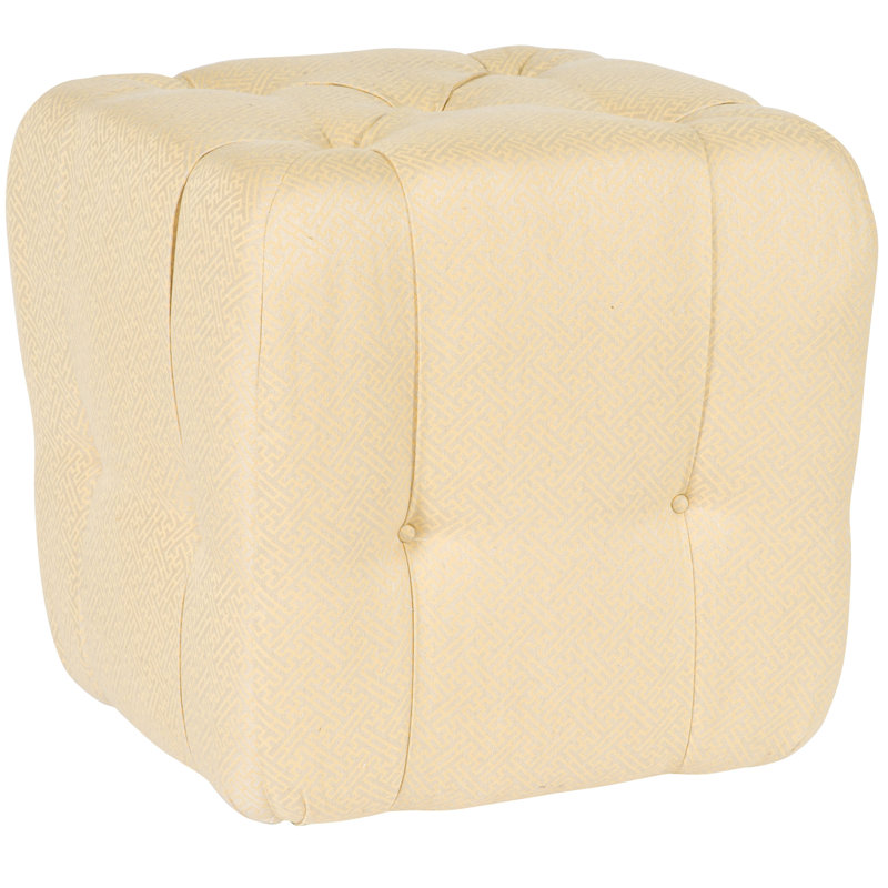Glen Haven Square Ottoman, Toodaloo Parchment