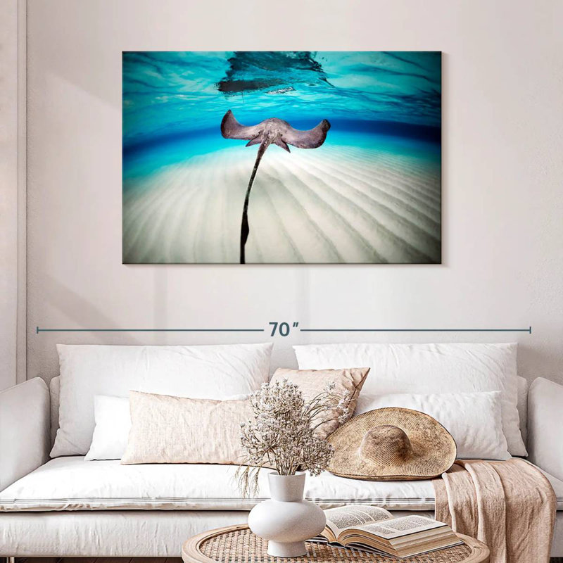 Brampt Stingray Underwater Scenery, 30" H x 45" W