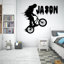 Adhésif décoratif vélo BMX, nom personnalisé, décalcomanies personnalisées, autocollant mural vélo, décoration murale pour chambre de garçon, vinyle 267LU