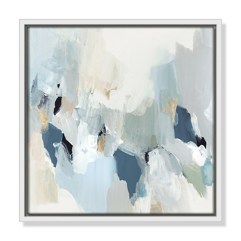 Little Talks " Little Talks II " by Isabelle Z, White Framed Canvas, 13.5" H x 13.5" W x 2" D