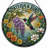 12"H Wisteria Bird Stained Glass Window Panel-1722590256