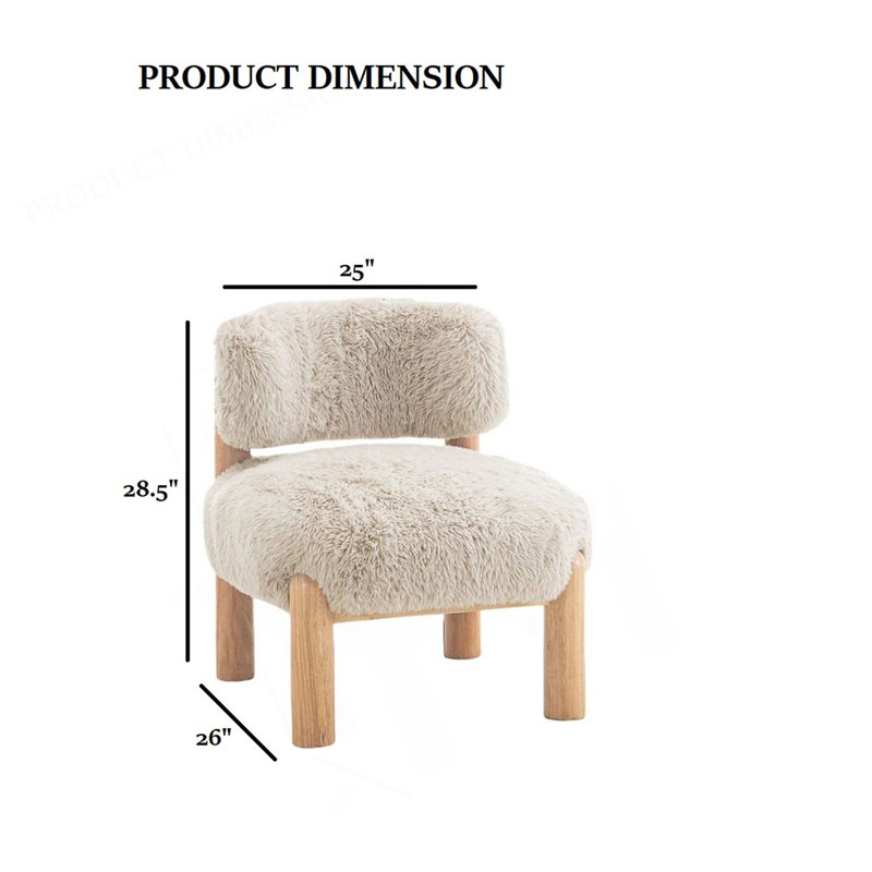 Chaise d'appoint de style contemporain, Taupe