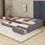 Lit plateforme simple avec rangement tapissier-490597143