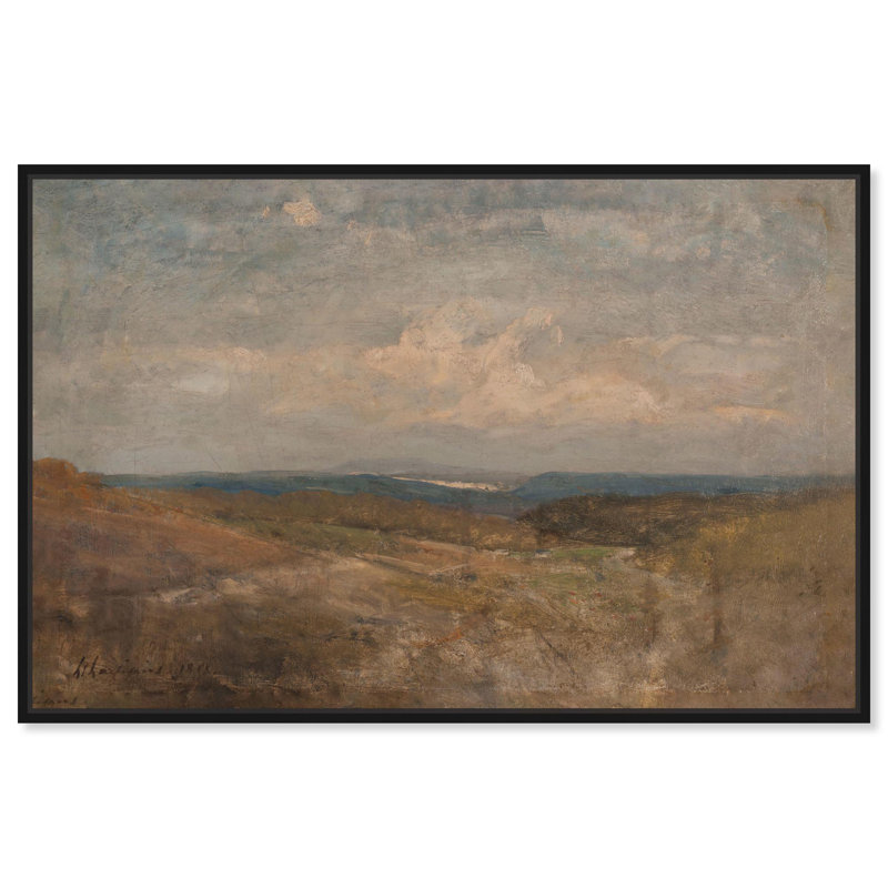 «Hill Hill View View» par Art Remedy, cadre en noyer, 30 x 20, Walnut Frame, H 21 po x l 31 po x P 1,2 po
