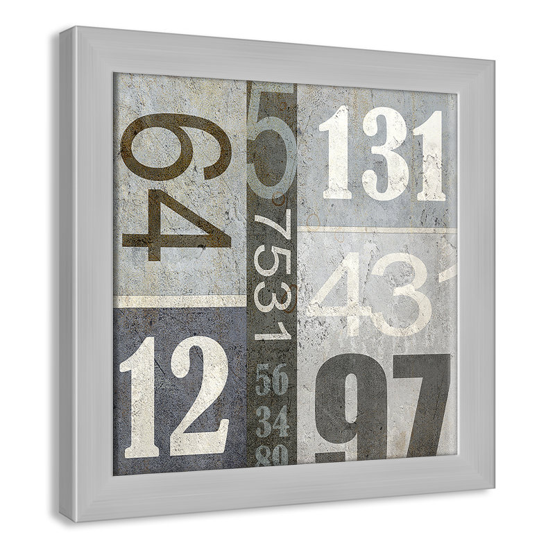 Art numérique encadré, H 12 po x l 12 po x P 0,6 po, Encadré plat argent