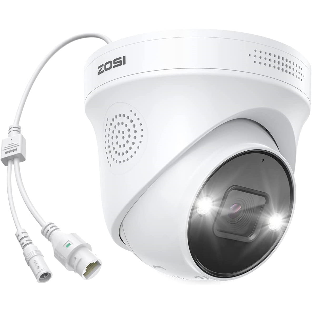 ZOSI Caméra de sécurité dôme filaire 5MP dôme extérieur avec projecteur,  vision nocturne couleur, audio bidirectionnel - Wayfair Canada