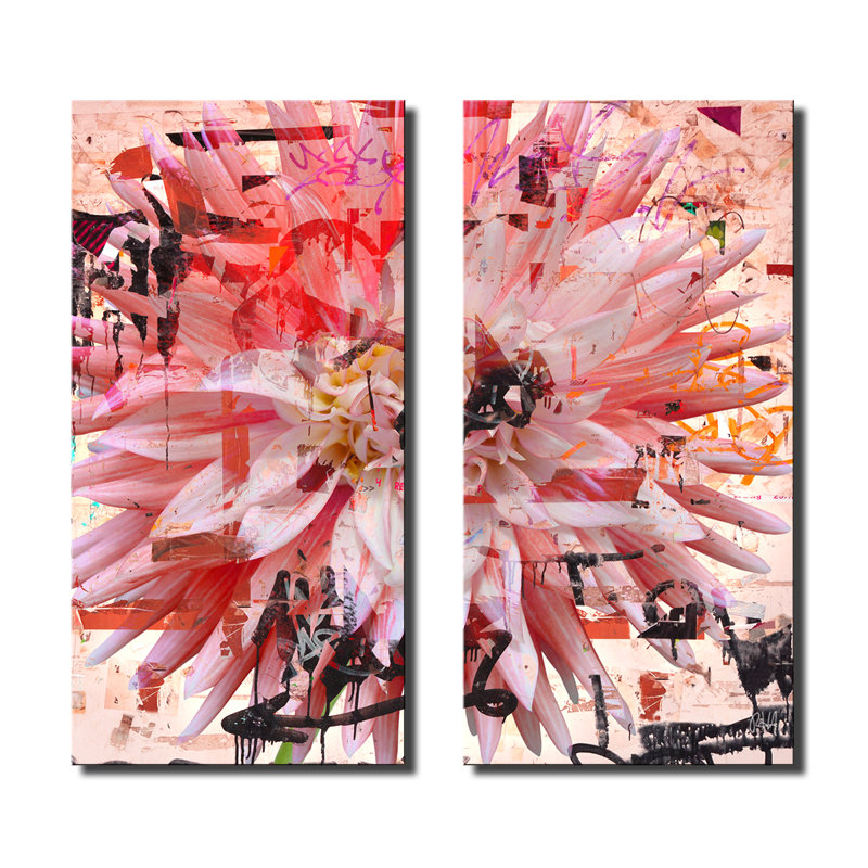 « painted pétales lxxvii », ensemble de 2 impressions sur toiles