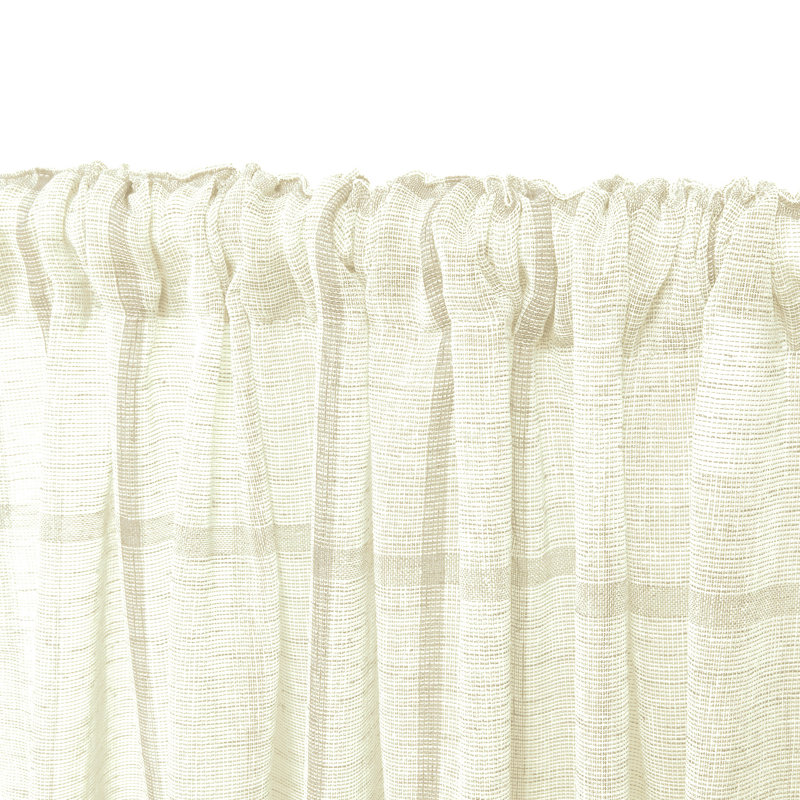 Lauren Ralph Lauren Rubin Sheer Back Tab/Rod Pocket Curtain Panel, Beige, 54" x 108"