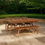 Marwo Rectangular Teak Extendable Outdoor Dining Table , 75'' in. W 32'' in. D