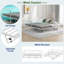 Metal Daybed With Led And Adjustable Trundle-644829725