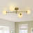4 - Light Modern Minimalist Linear Glass Globe Semi Flush Mount