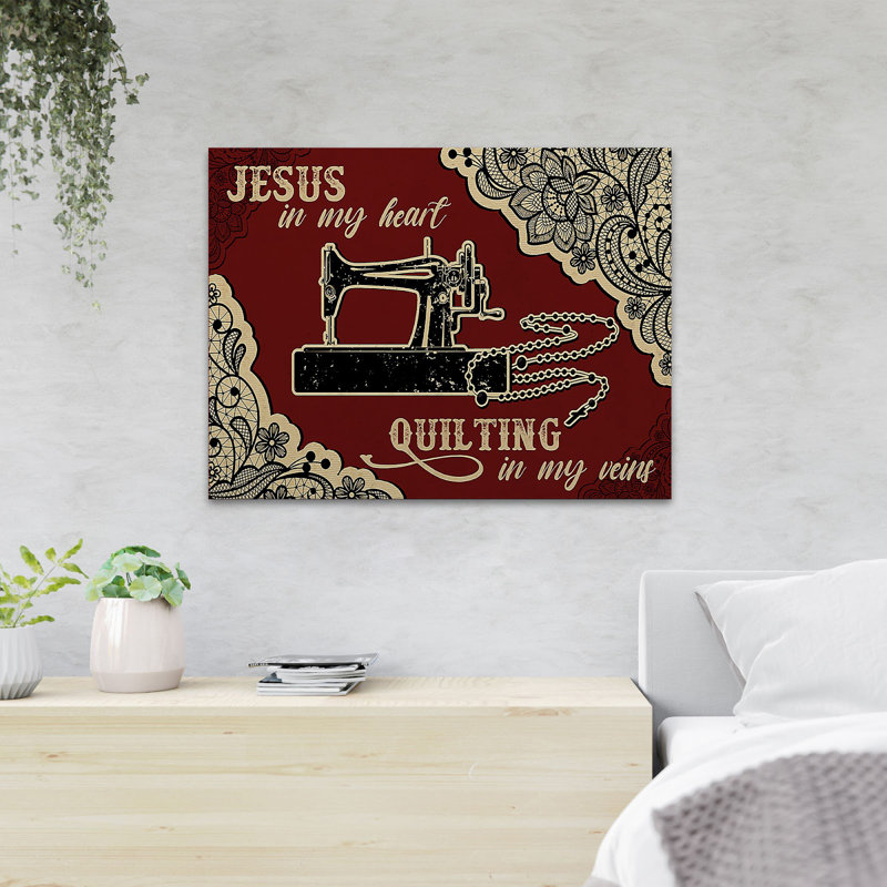 " Sewing Machine ", 24" H x 36" W x 2" D