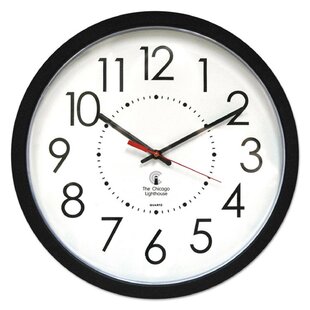 12'' National 120V Round Surface Clock (Black Steel, Dial 91)