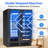 24" Dual Zone 20-Bottle 60-Can Wine & Beverage Refrigerator Built-In/Freestanding Glass Door Classic Cooler with 4 Door Handles,Blue LED and Adjustable Shelves-103792763