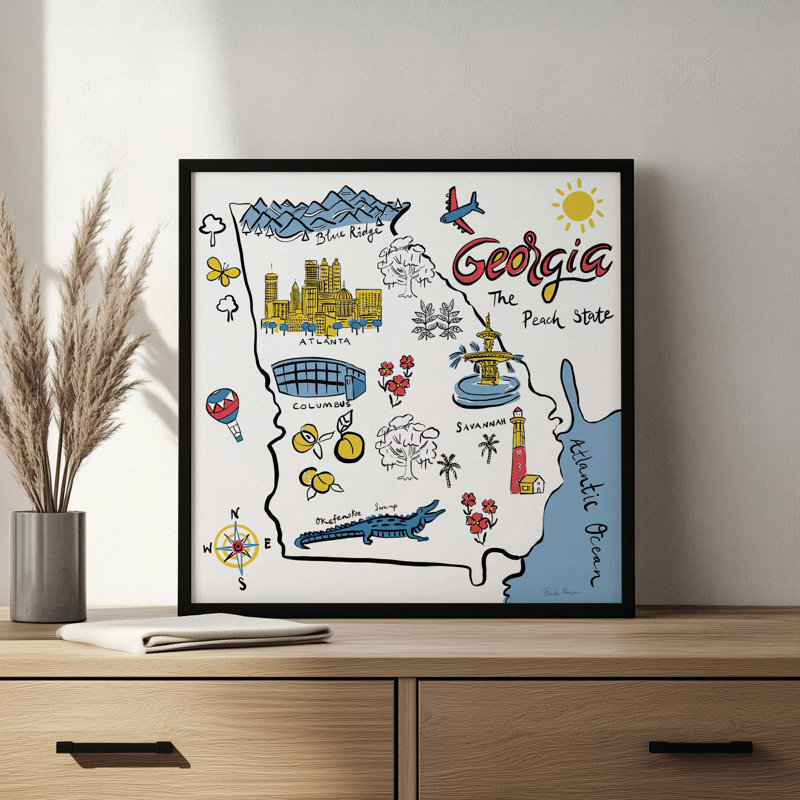 Reproduction d'art «Georgia» par Farida Zaman, H 36 po x l 36 po, Doré