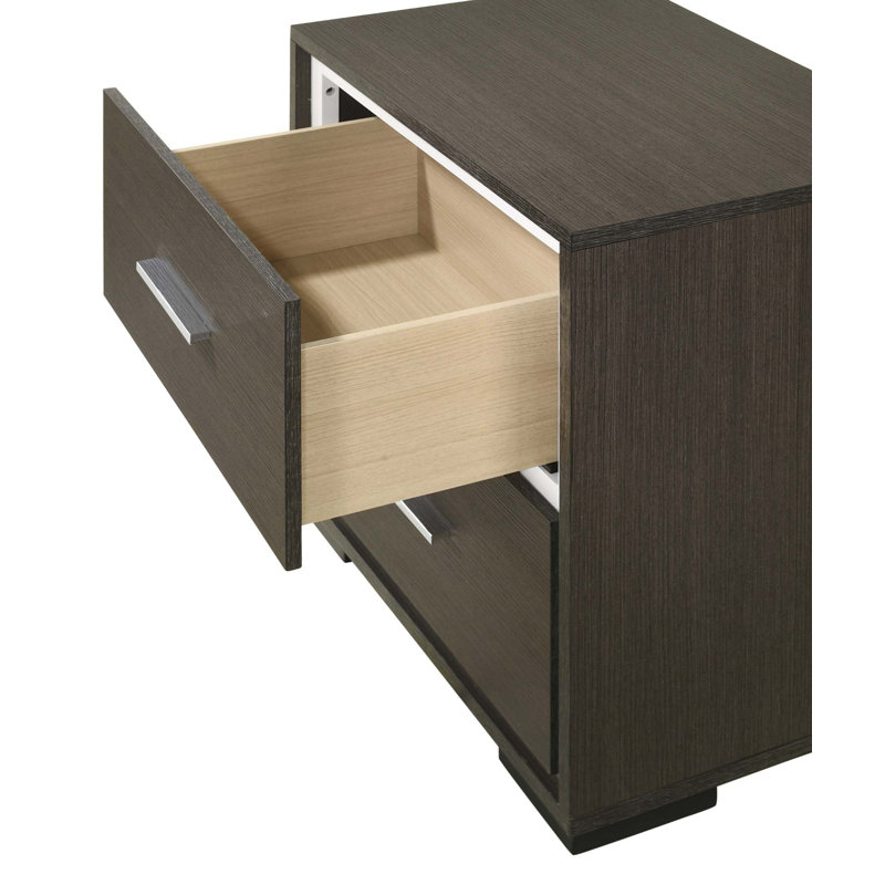 Table de chevet contemporaine à 2 tiroirs 1pc