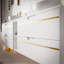 140mm Double Bathroom Vanity with Ceramic Basin