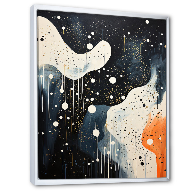 Collage moderne de scènes marines profondes - reproductions d'art abstrait, Cadre flottant blanc
