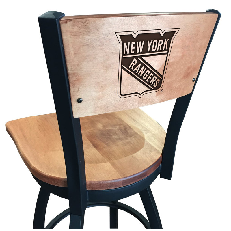 Tabouret de bar pivotant NHL, Érable moyen, New York Rangers