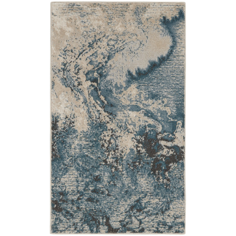 Abstract Indoor Rug, Rectangle 2'2" x 3'9"