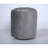 Shimon Cylinder Pouf,  Pewter Gray