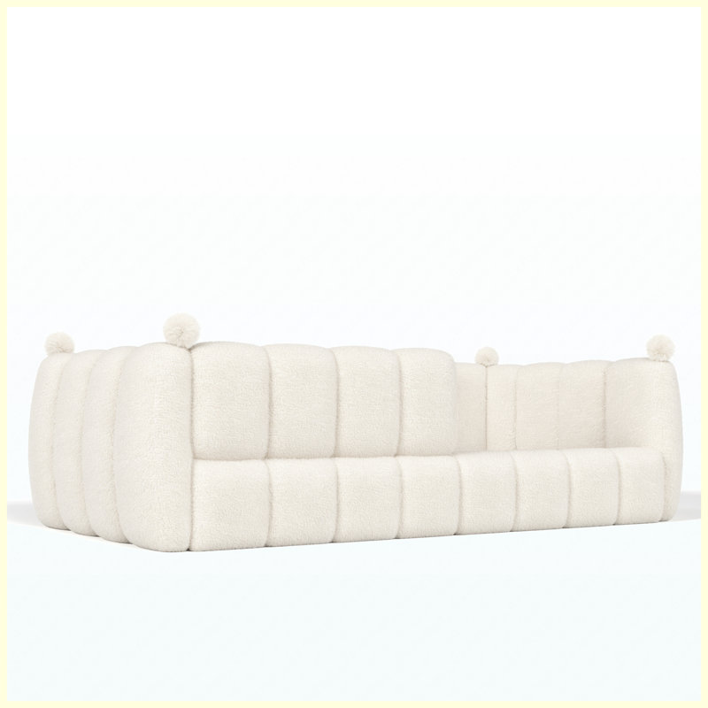 Lit simple tapissier pour enfant Montessori, Beige