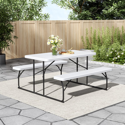 Bruch Rectangular 4 - Person 136cm Long Picnic Table