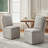 Modern Fabric Upholstered Storage Side Chairs with Casters for Living Room-1104736811