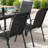 Ballynure Rectangular Patio Dining Set with Faux Wood Dining Table and 6 Stackable Textilene Chairs-2101010307
