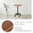 SET OF 3,Bar Table (30.31"-35.43") & 2 Counter Stools (17.7-24.4") Set For Pub Kitchen(Desktop Dia23.6”)