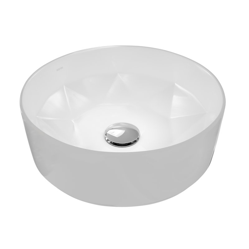 Karran Valera 16 In. Vitreous China Round Vessel Bathroom Sink