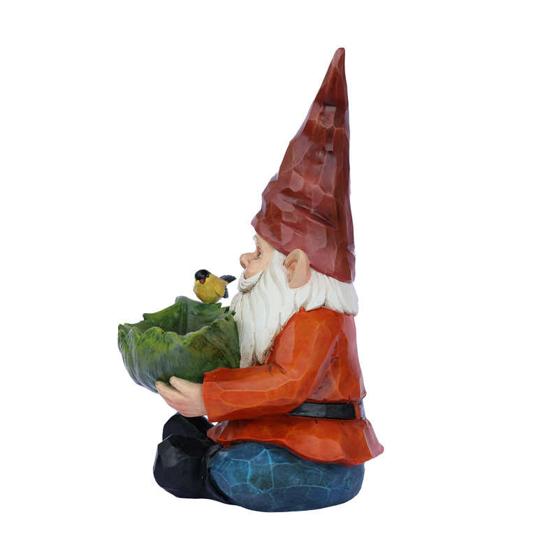 Fishing Frank Garden Gnome Statue with Red Hat