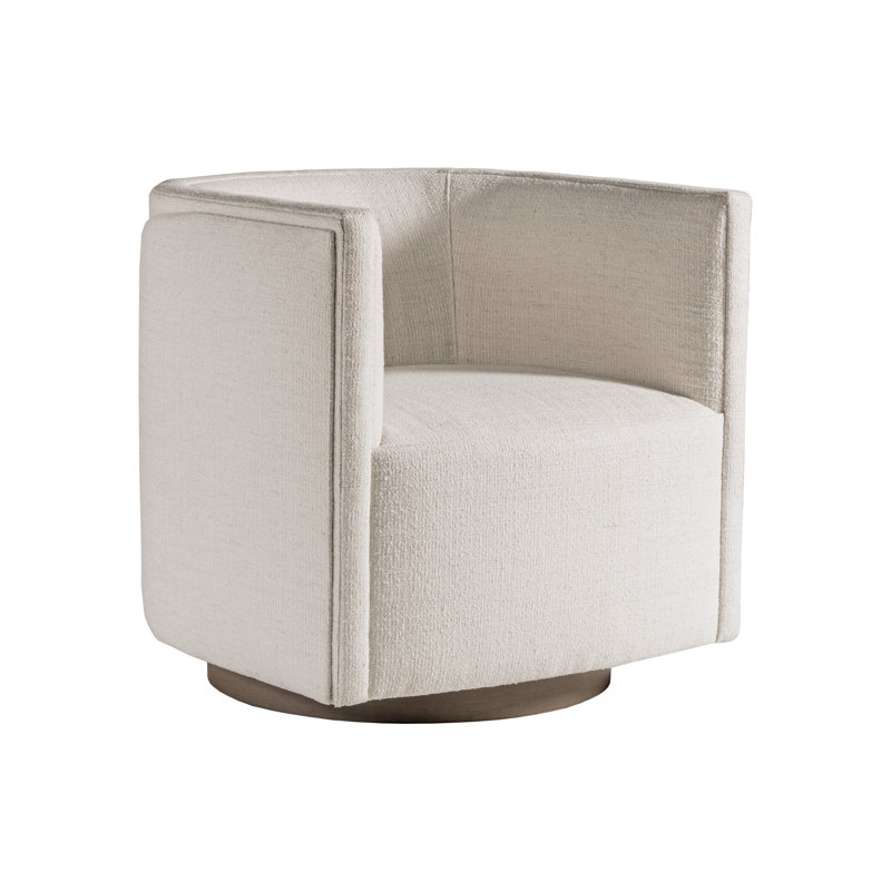 Artistica Upholstery Barrel Chair, Ivory Polyester Blend