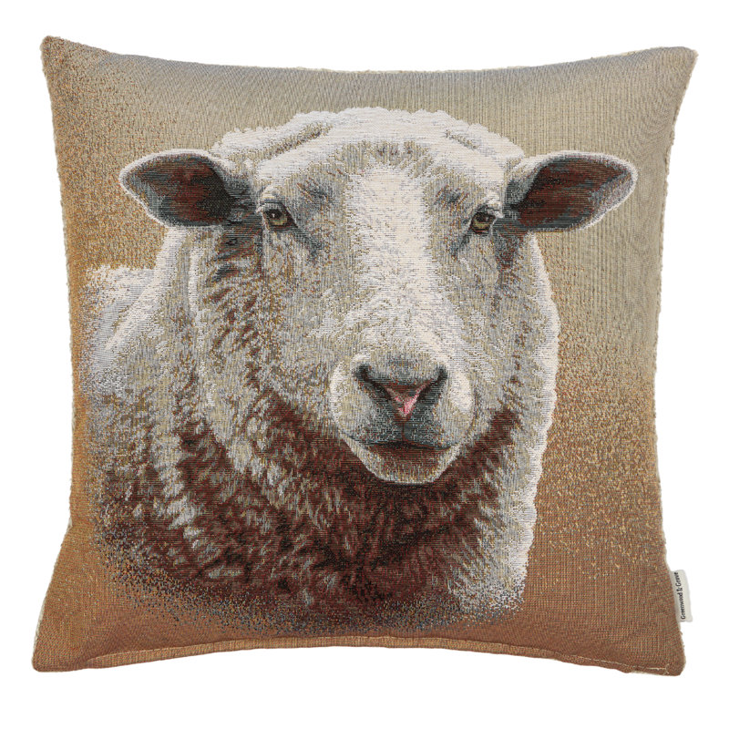 Woolliam Sheep Woven Cushion with Fibre Filler 