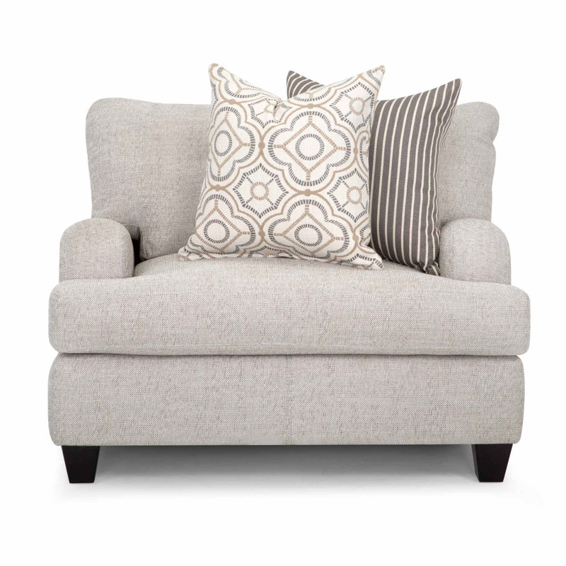 Fauteuil en polyester de 48 po de largeur Somerville, Mélange de polyester taupe
