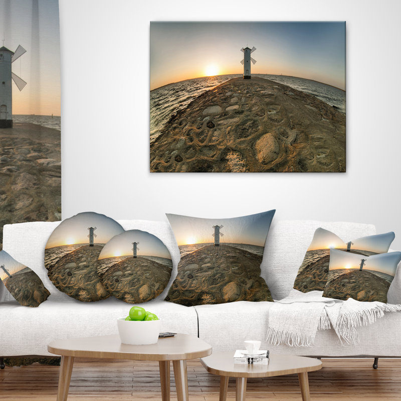 Oreiller imprimé Sea & Shore Lawa, 16 po x 1 po, Coussin décoratif