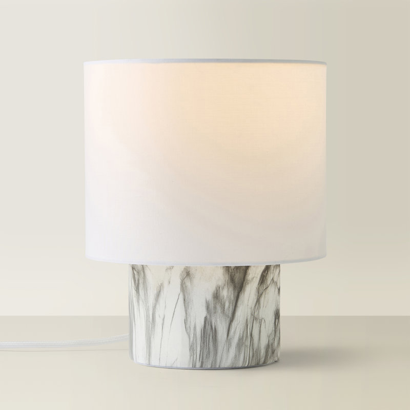 Resin Table Lamp, White