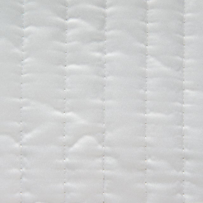Satin Channel Silky Satin Design Solid Color Classic Modern Quilt Set, King Quilt + 2 Shams, White