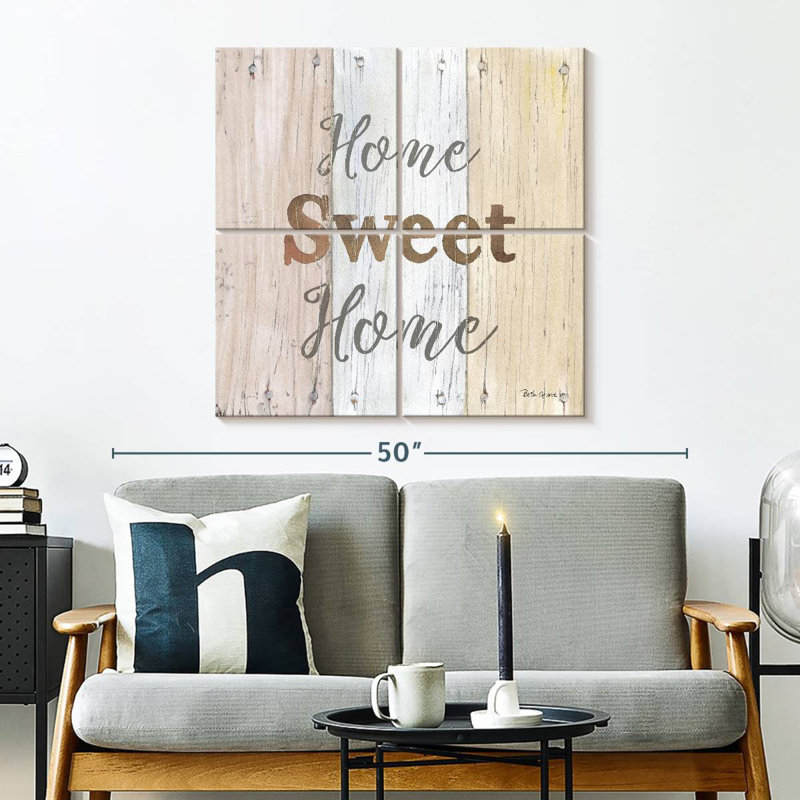 Plaque murale Kema Farmhouse Home Sweet Home, H 32 po x l 32 po