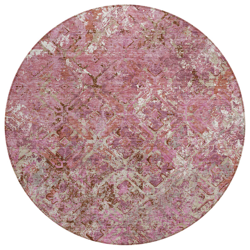 Tapis d'intérieur rond lavable 8 pi