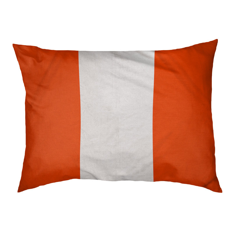 Pet Bed, Large (40" L x 50" W), Orange/White